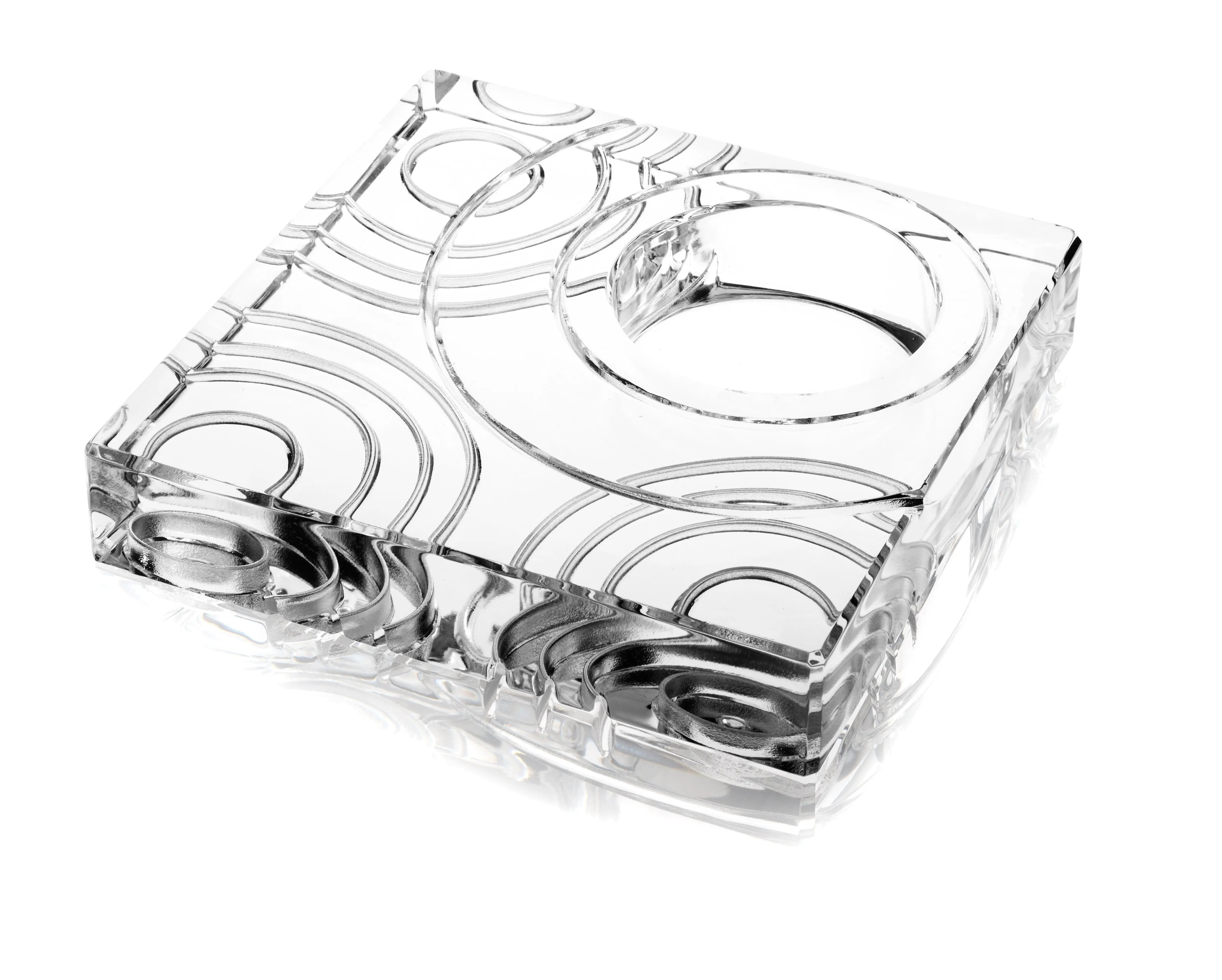 Caush Clear Crystal Ash Tray ANGIE HOMES