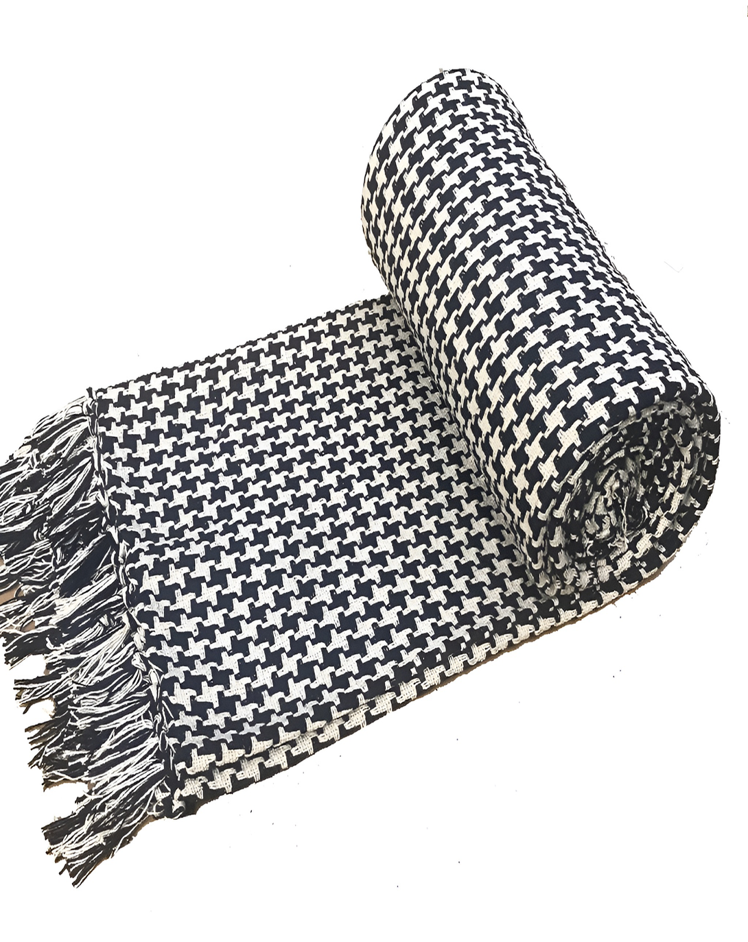 Checker Luxury Black & White Throw & Blanket