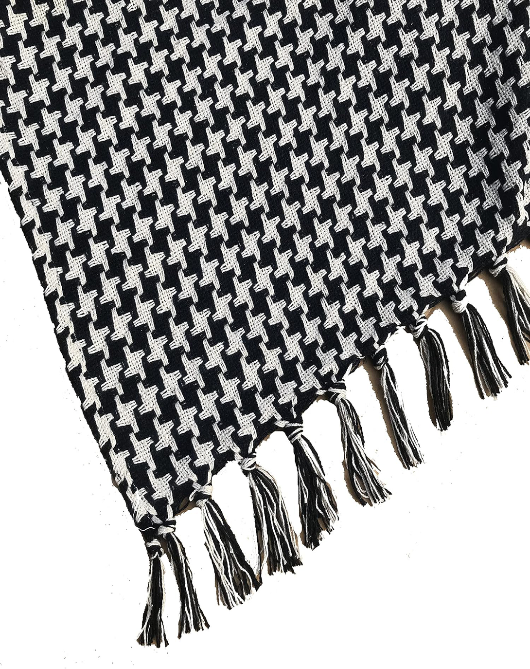 Checker Luxury Black & White Throw & Blanket ANGIE HOMES