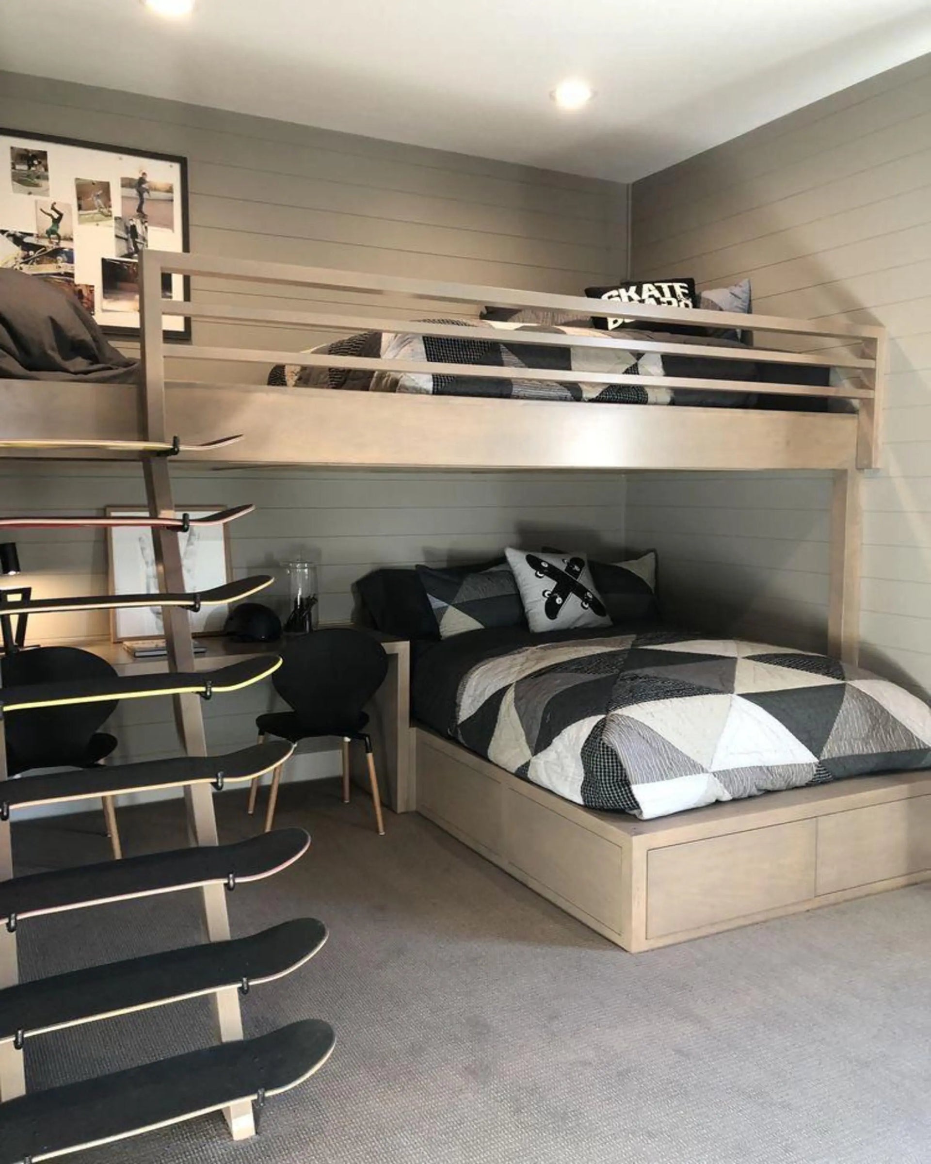 Chia Brown Bunk Bed for Kids Room Modern Bunk Beds – ANGIE HOMES