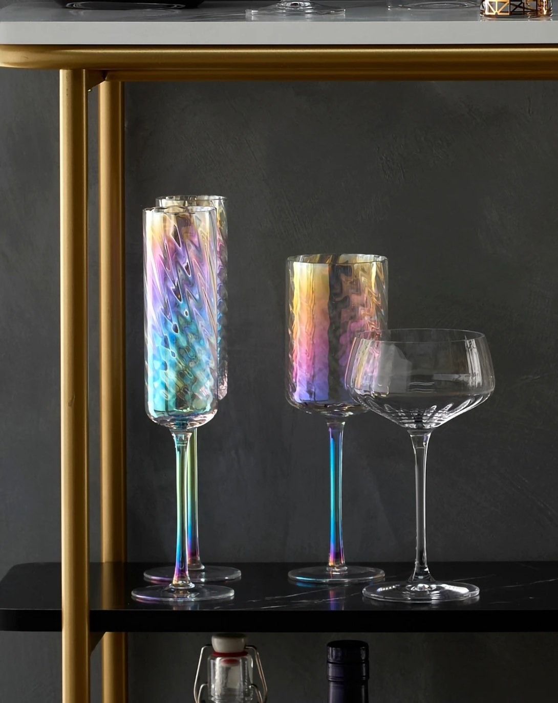 Chiara Champagne and Wine Glass Set ANGIE HOMES