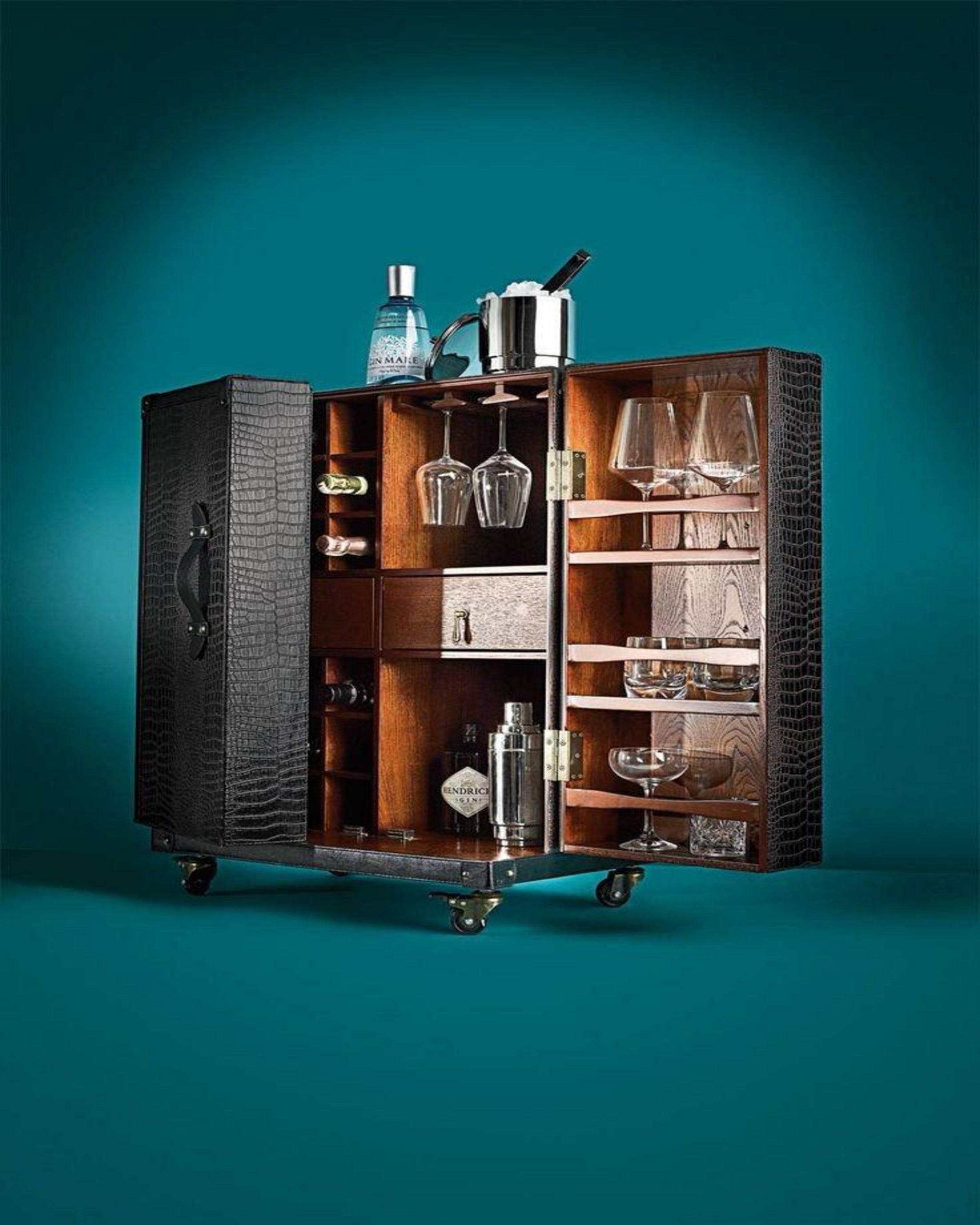 Chic Black Mini Bar Unit ANGIE HOMES