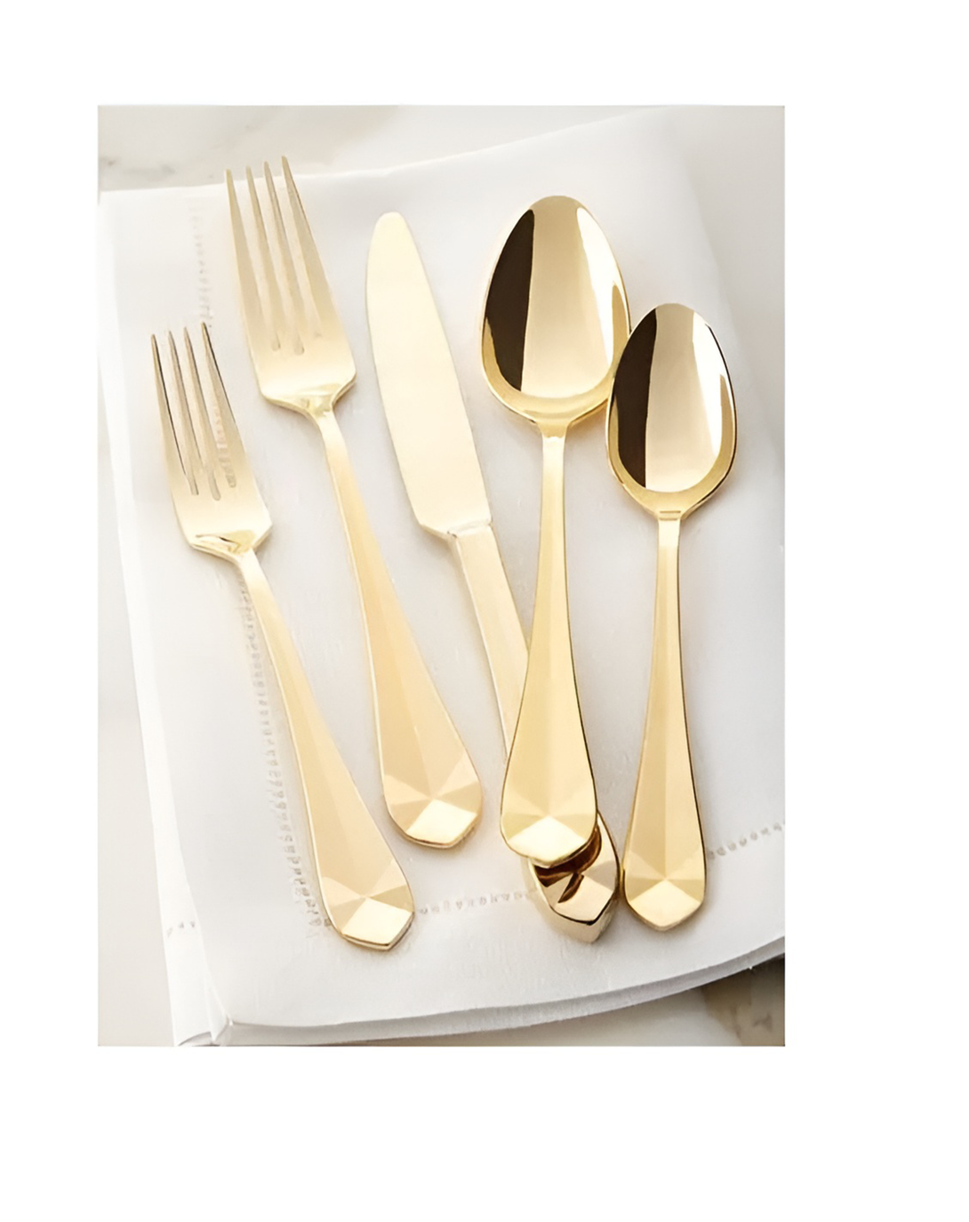 Citrus Gold Finish Cutlery Set