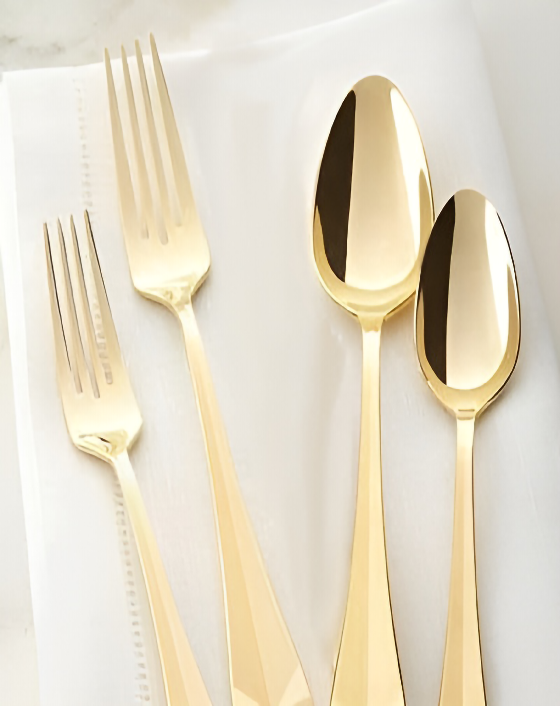 Citrus Gold Finish Cutlery Set