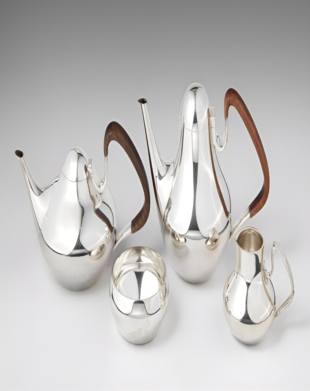 Classic Silver Plated Tea Cup Kettle