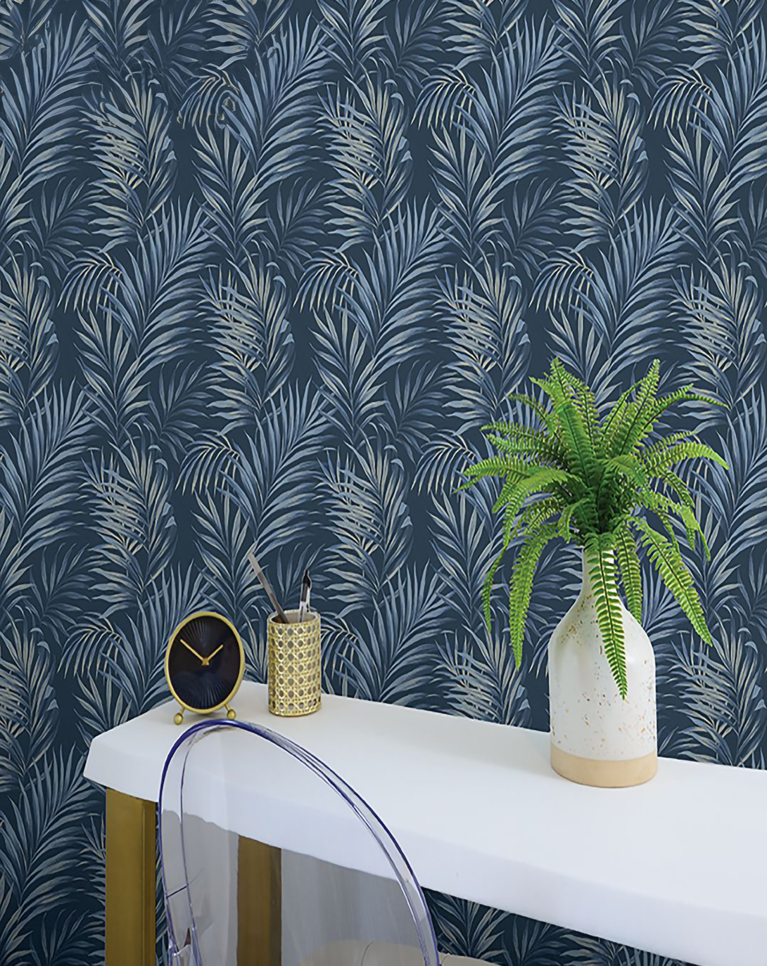 Coconut Palm Breathable Mix Color Wallpaper