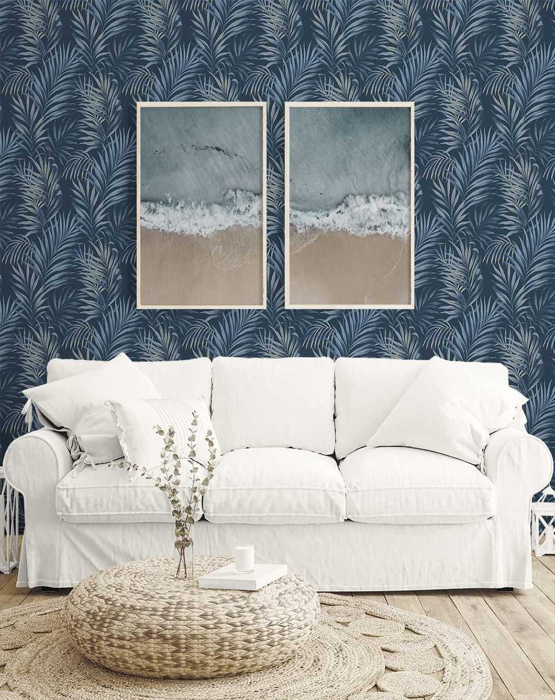 Coconut Palm Breathable Mix Color Wallpaper