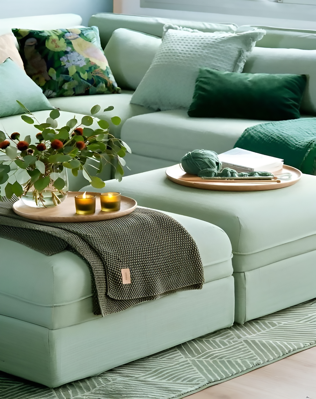 Colson Cream SOFA | Solid wood sofa set ANGIE HOMES