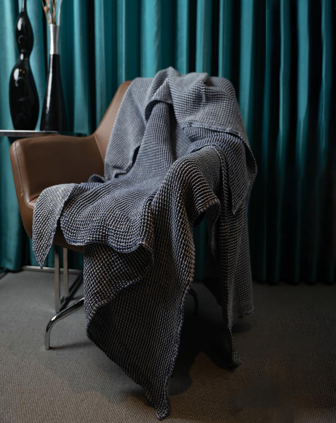 Conran Luxury Dark Grey Throw & Blanket