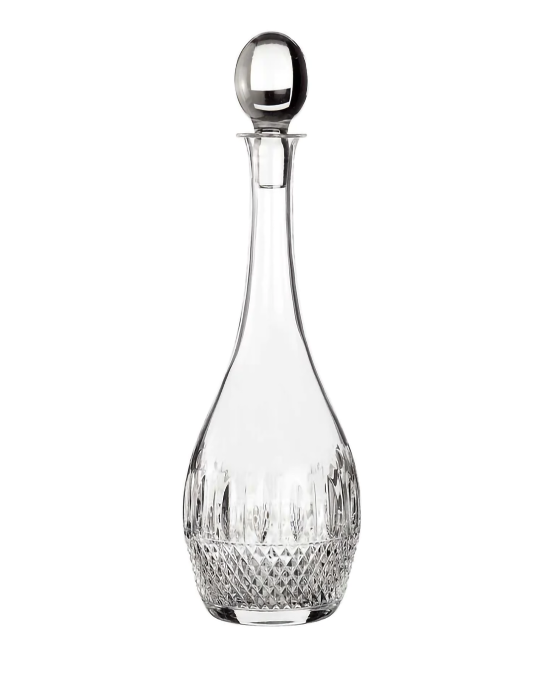 DELLA CLEAR CRYSTAL TALL ROUND DECANTER