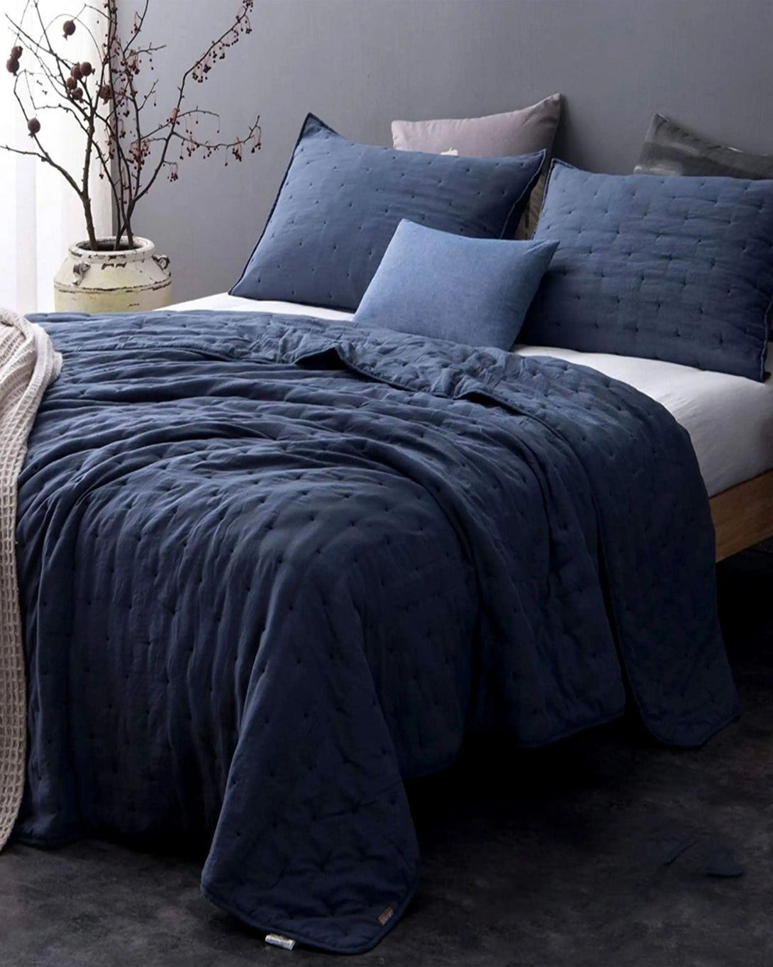 DELRON BLUE BEDDING ANGIE KRIPALANI DESIGN- ANGIE HOMES - ANGIES INDIA