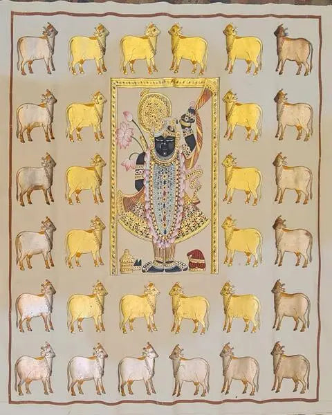 DRAUPADI PICHWAI PAINTING | Draupadi Pichwai Painting Shrinathji ANGIE KRIPALANI DESIGN - ANGIE HOMES- ANGIES INDIA
