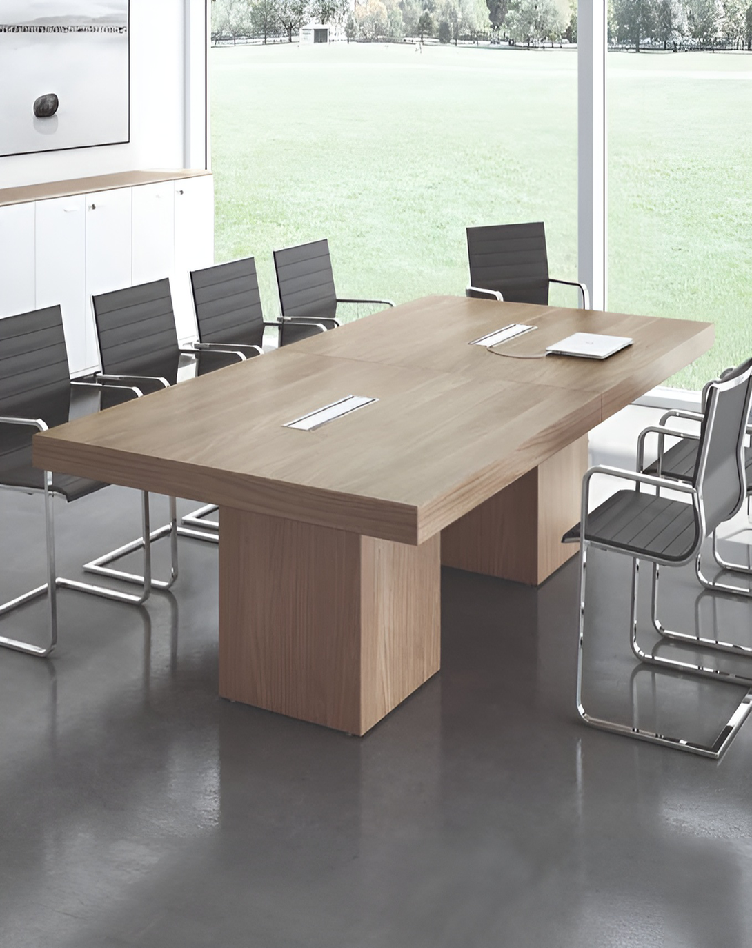 Dario Brown Conference Table | Laminate Conference Table ANGIE HOMES