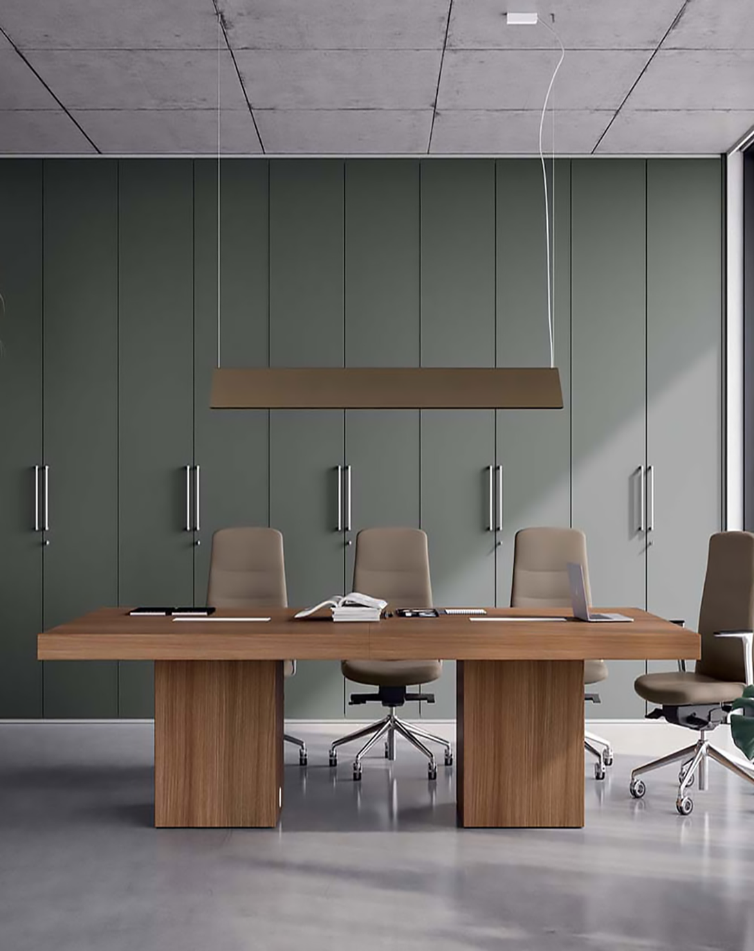 Dario Brown Conference Table | Laminate Conference Table ANGIE HOMES
