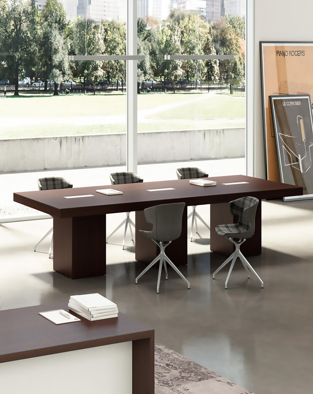 Dario Brown Conference Table | Laminate Conference Table ANGIE HOMES