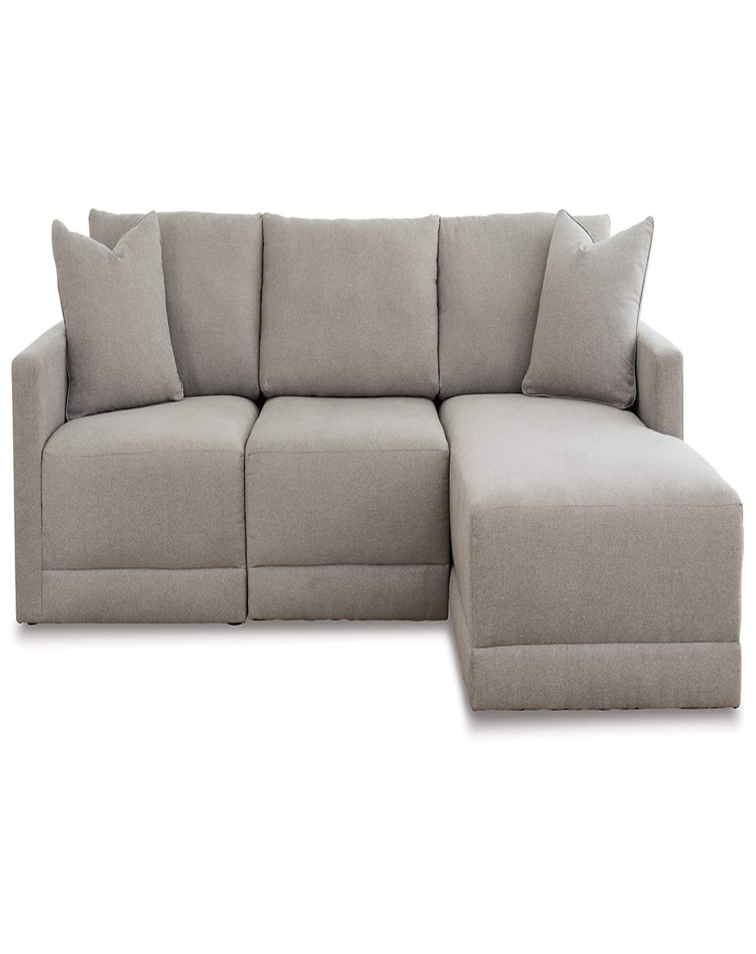 Daxton Grey L SHAPE SOFA | L shape Velvet sofa set ANGIE HOMES