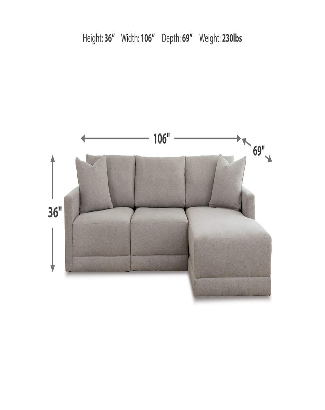Daxton Grey L SHAPE SOFA | L shape Velvet sofa set ANGIE HOMES
