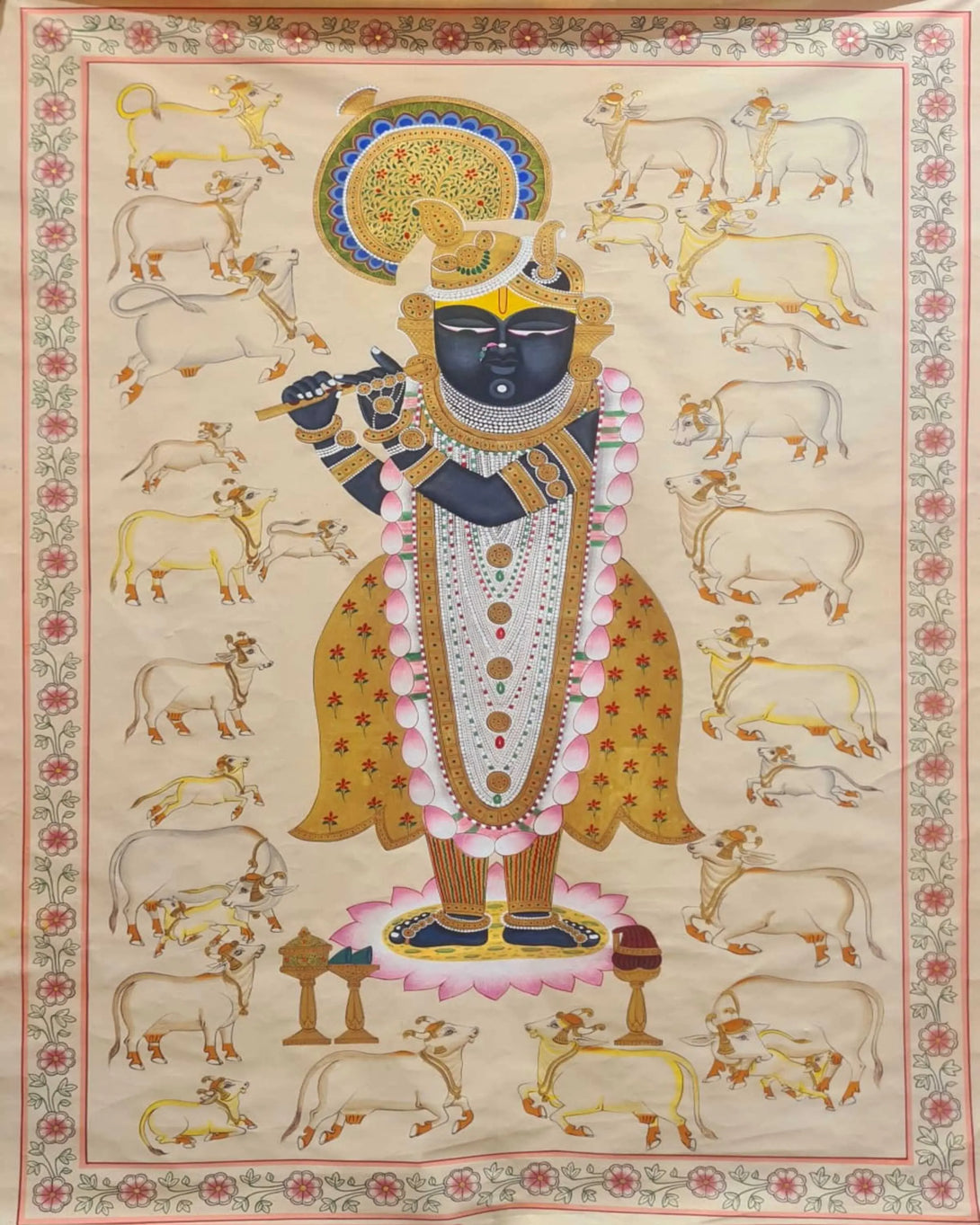 Dev Krishna Pichwai Painting ANGIE KRIPALANI DESIGN - ANGIE HOMES