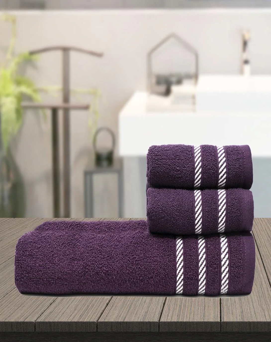 Dixie Bath Towels-3Pcs -Angie's India ANGIE HOMES