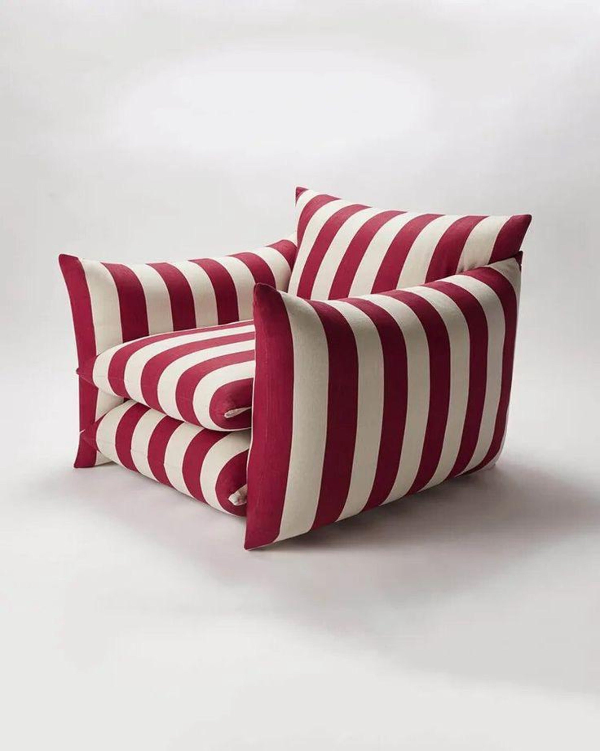 Durability Red & White Sofa Chair ANGIE HOMES