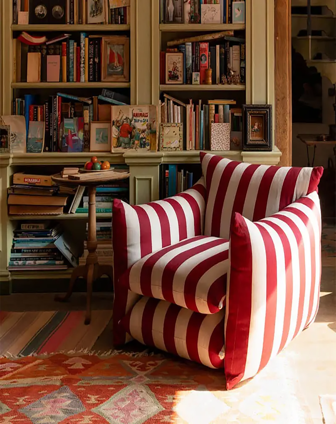 Durability Red And White Modern Sofa Chair ANGIE HOMES