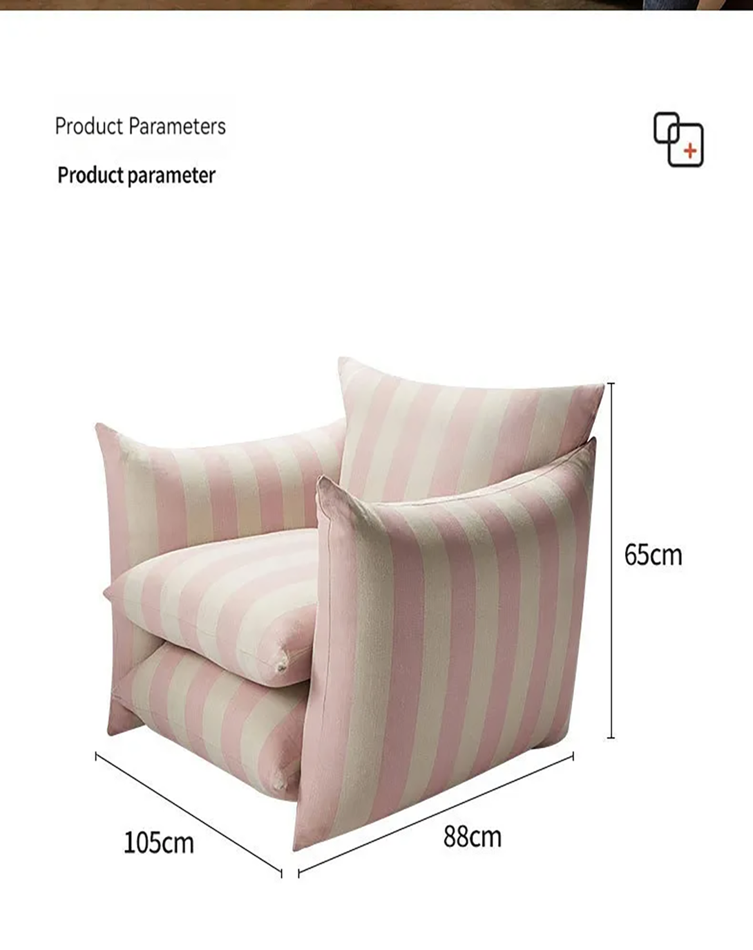 Durability Red And White Modern Sofa Chair ANGIE HOMES