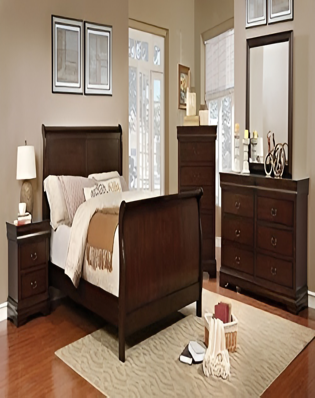 ELLIS BROWN WOODEN BED ANGIE HOMES