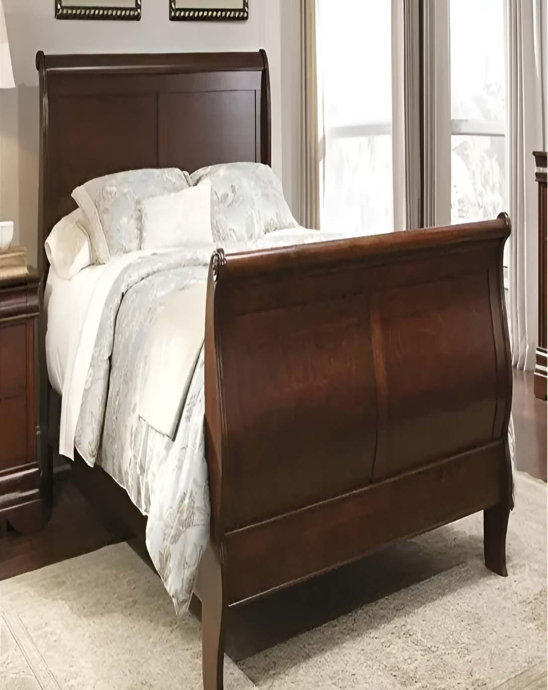 ELLIS BROWN WOODEN BED ANGIE HOMES