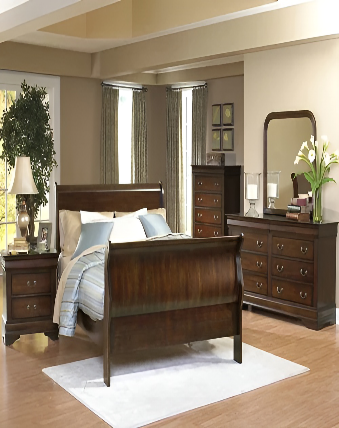 ELLIS BROWN WOODEN BED ANGIE HOMES