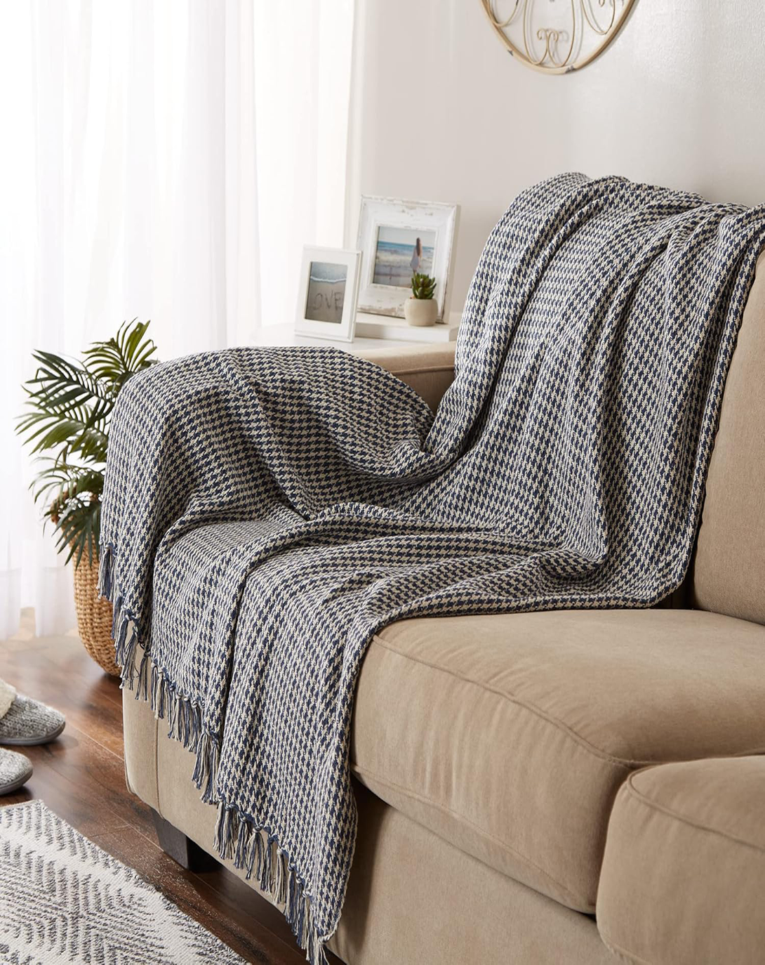 Eames Beautiful White Grey Throw & Blanket