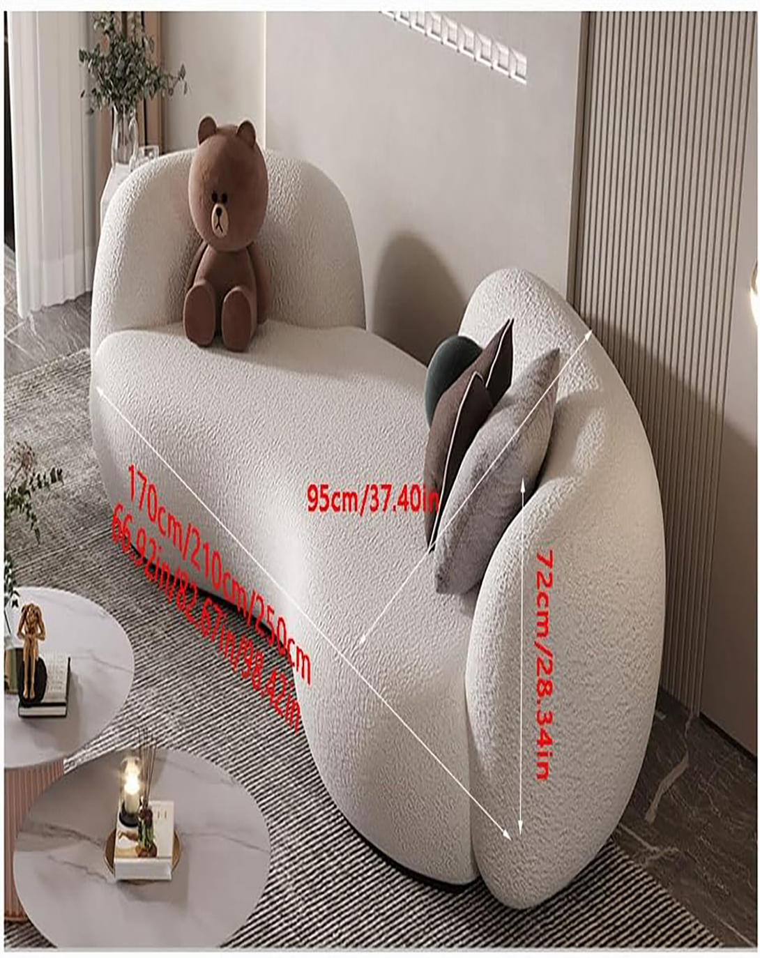 Elegant Curve L-Shaped Sofa