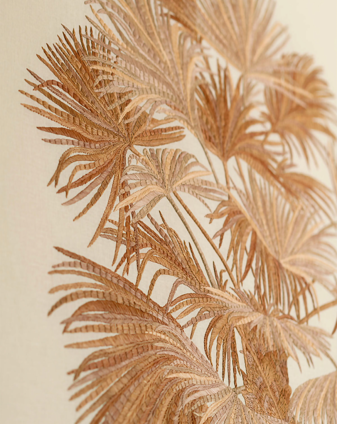 Elegant Floral Orange Wallpaper