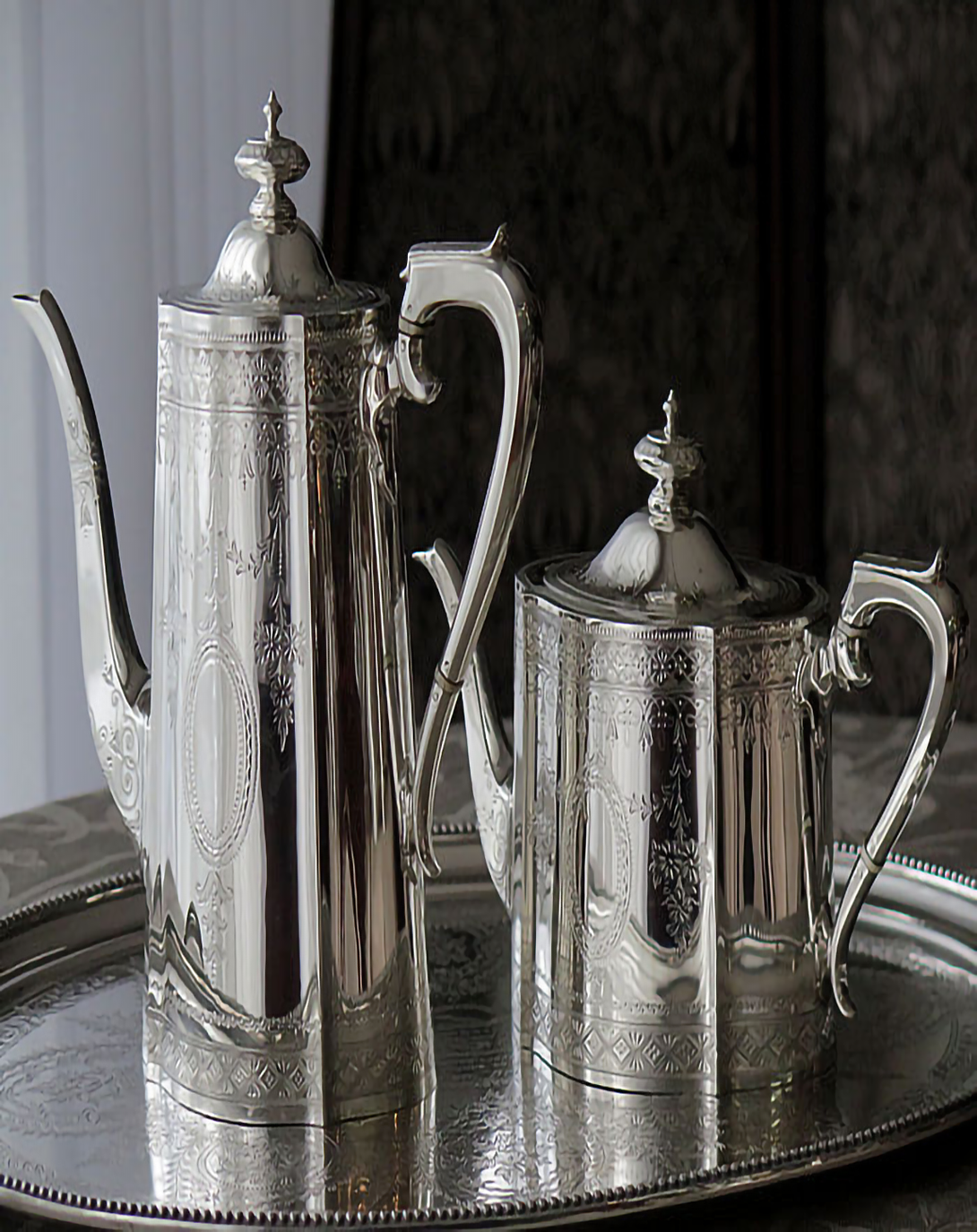 Embrace Fusion Luxury Silver Plated Tea Set - Angie Homes Silverware ...