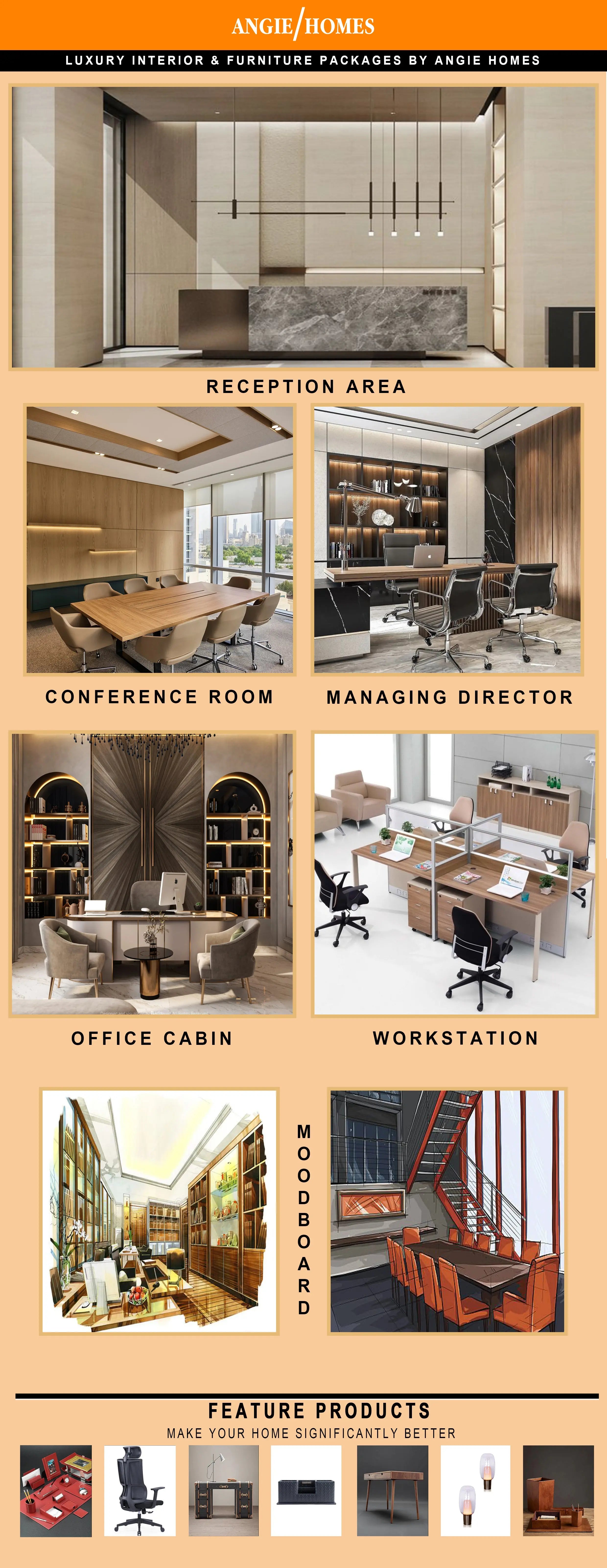 Emly Decorative Office Interior Design - Interior Solutions – ANGIE HOMES