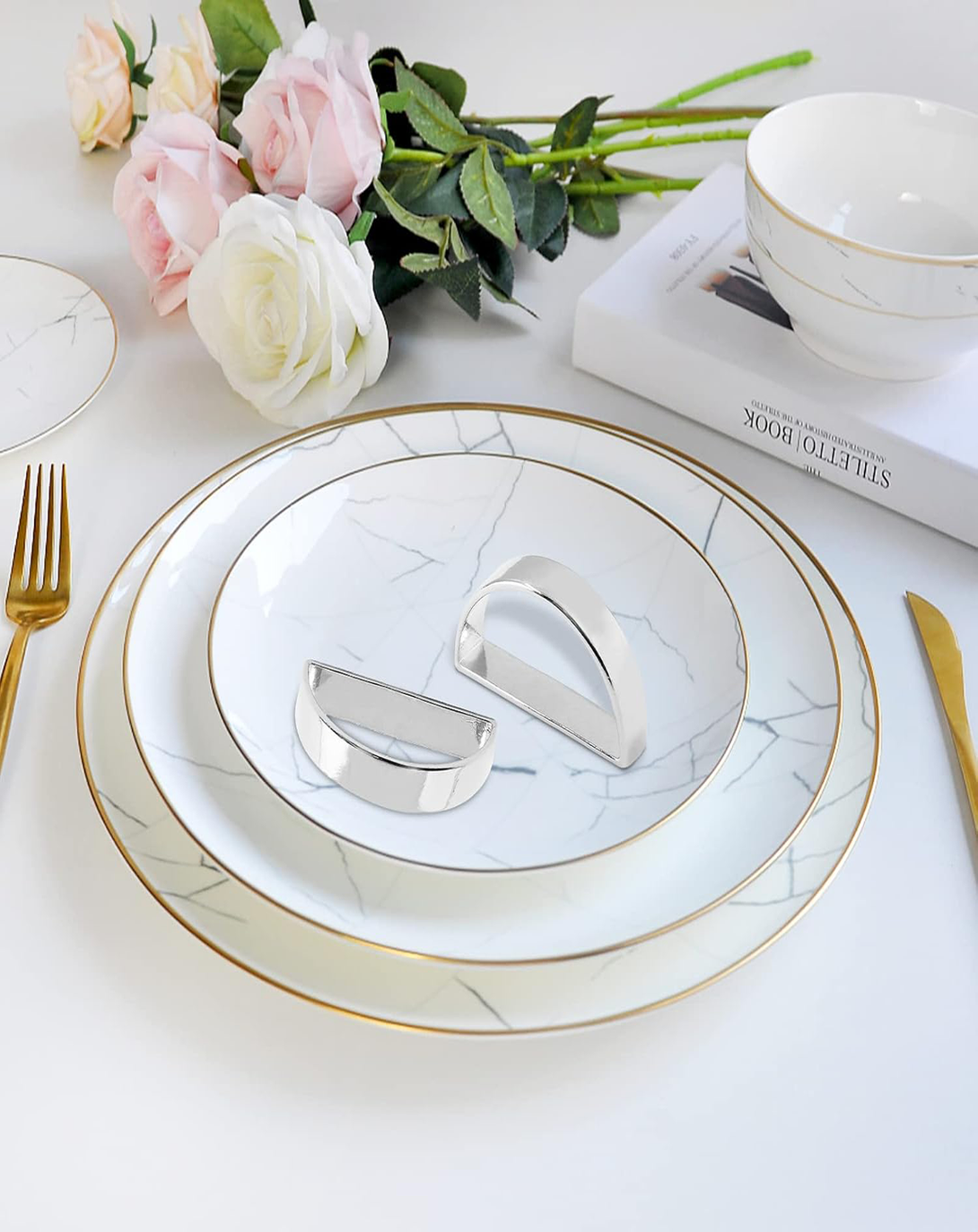 Eqarina White Modern Dinner Set