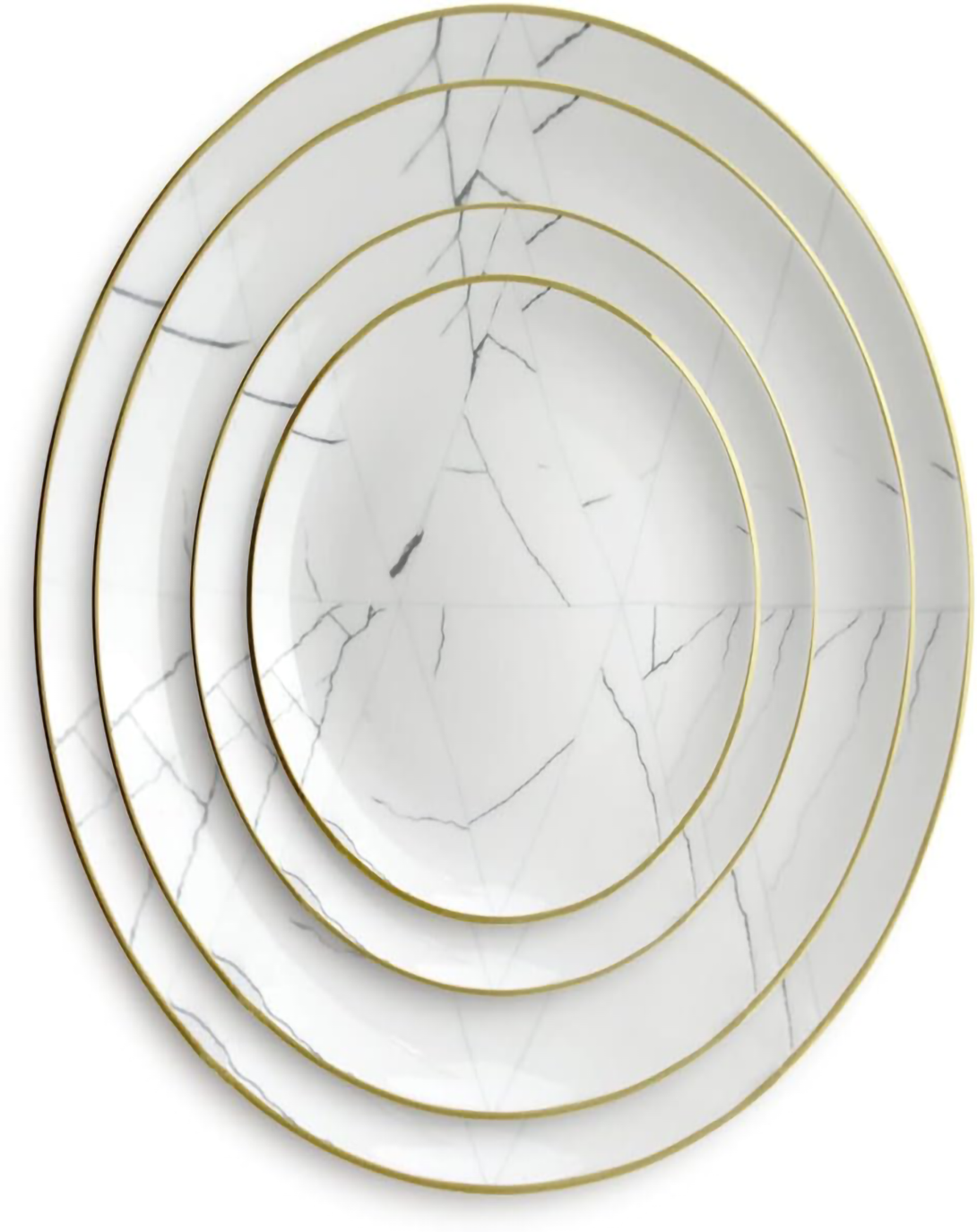 Eqarina White Modern Dinner Set