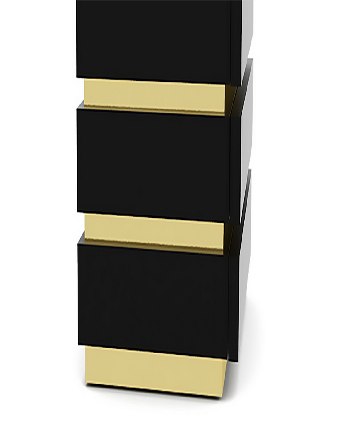 Eternity Black & Golden RCEPTION DESK | Small Wooden Reception Counter ANGIE HOMES