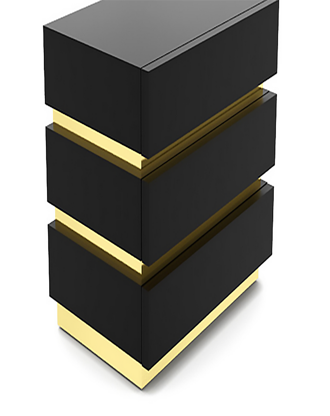 Eternity Black & Golden RCEPTION DESK | Small Wooden Reception Counter ANGIE HOMES