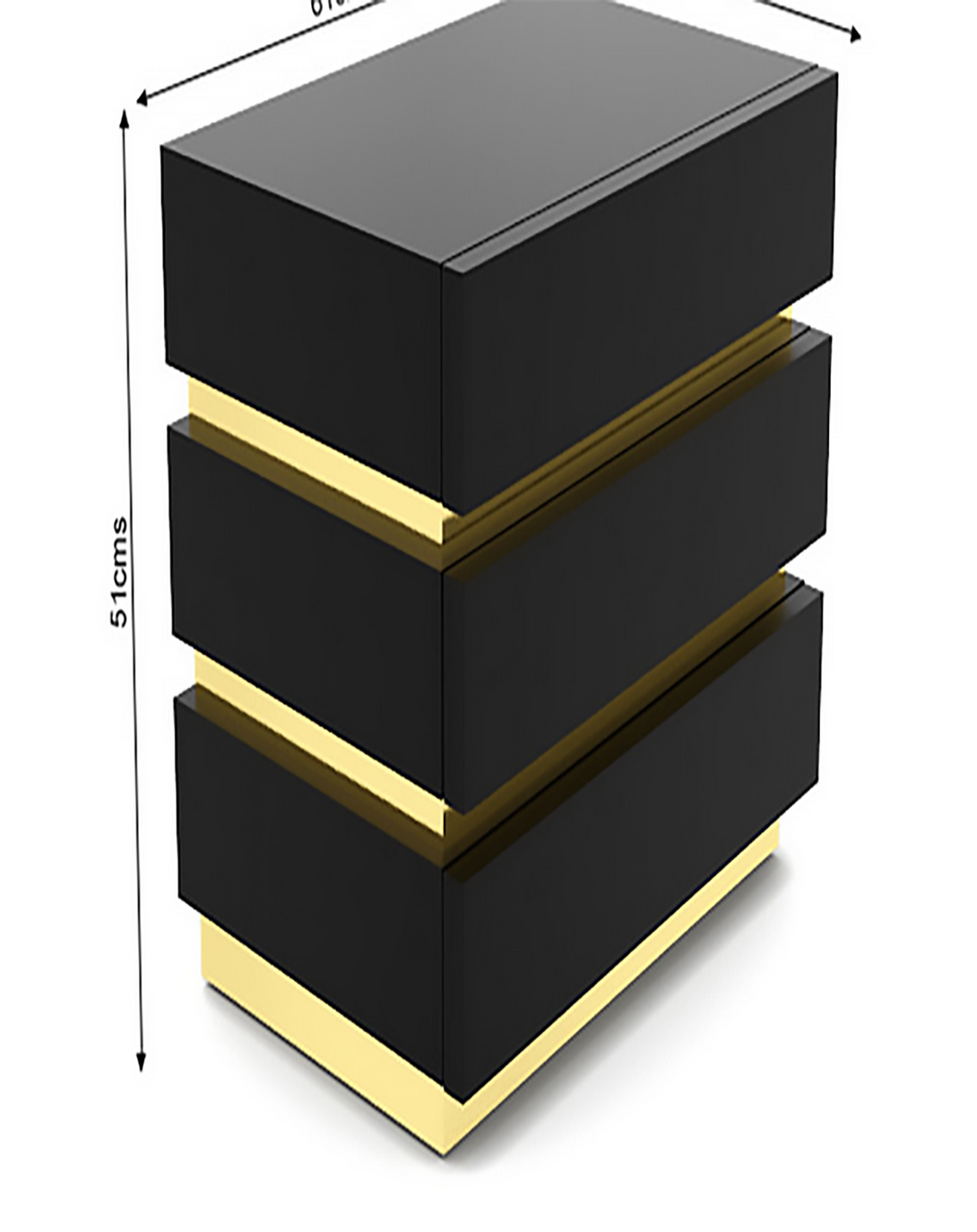 Eternity Black & Golden RCEPTION DESK | Small Wooden Reception Counter ANGIE HOMES