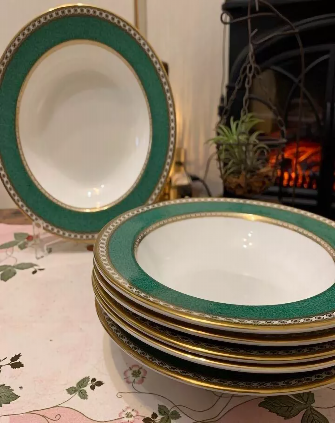 Euphemia Porcelain Blue Luxury Plates Set