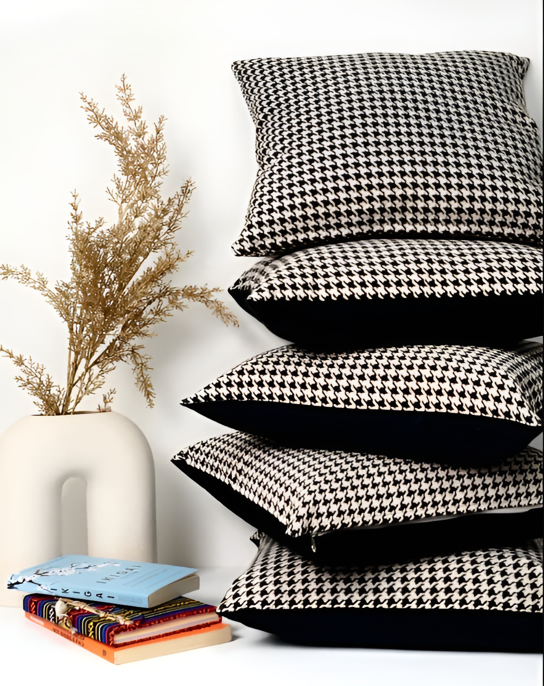 Eve Elegant White Check Pillows & Cushions