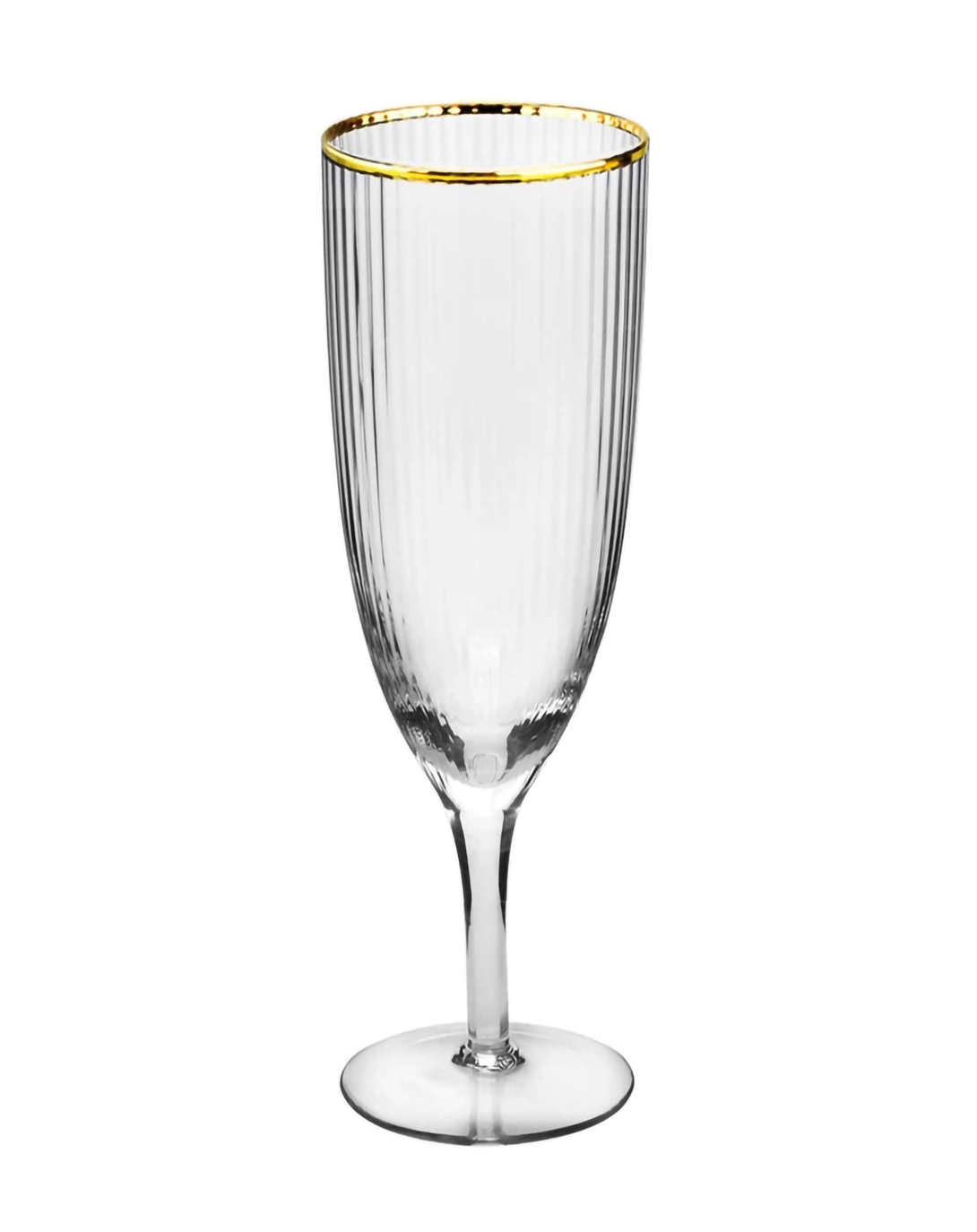 FEATHER CRYSTAL CHAMPAGNE & WINE GLASS SET