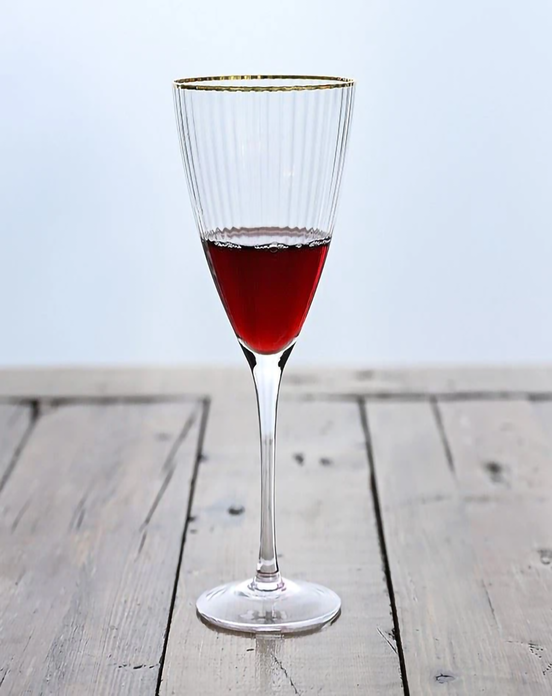 FEATHER CRYSTAL CHAMPAGNE & WINE GLASS SET