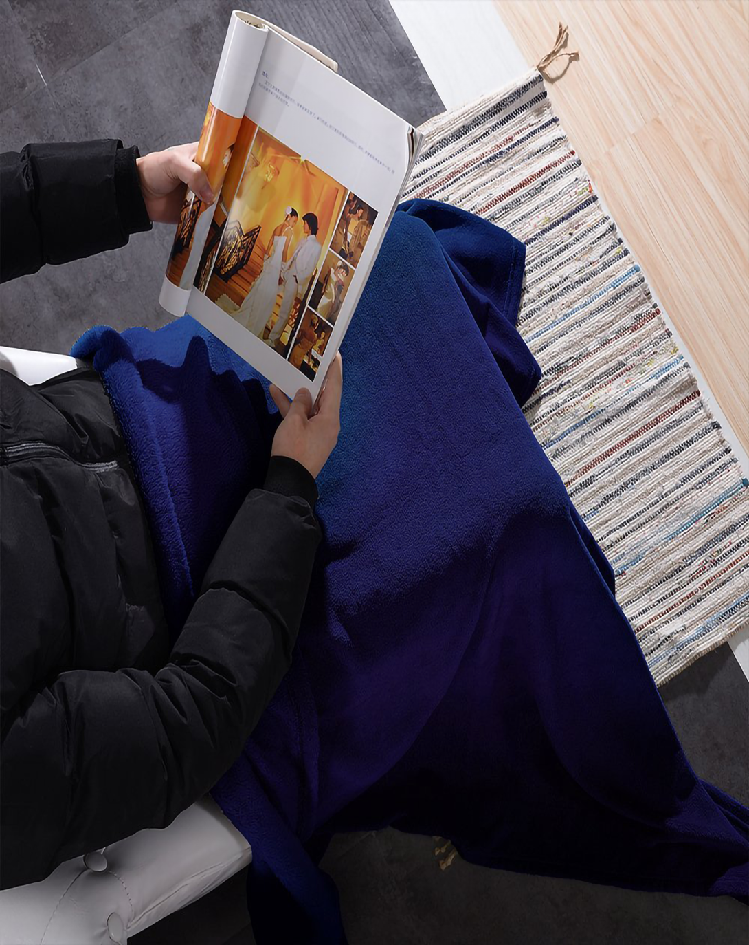 FIELD BLUE THROW & BLANKETS