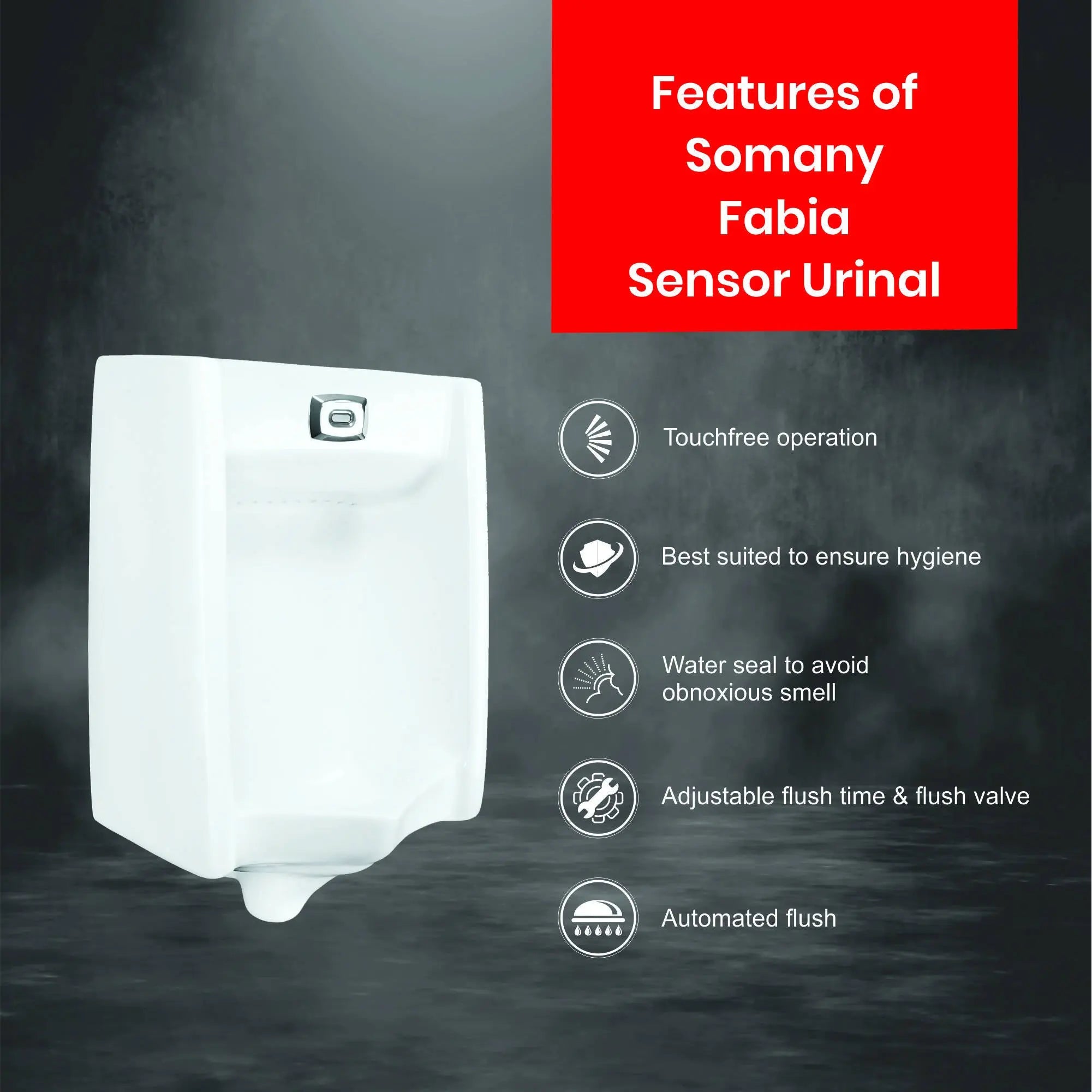 Fabia Sensor Urinal Somany Ceramics