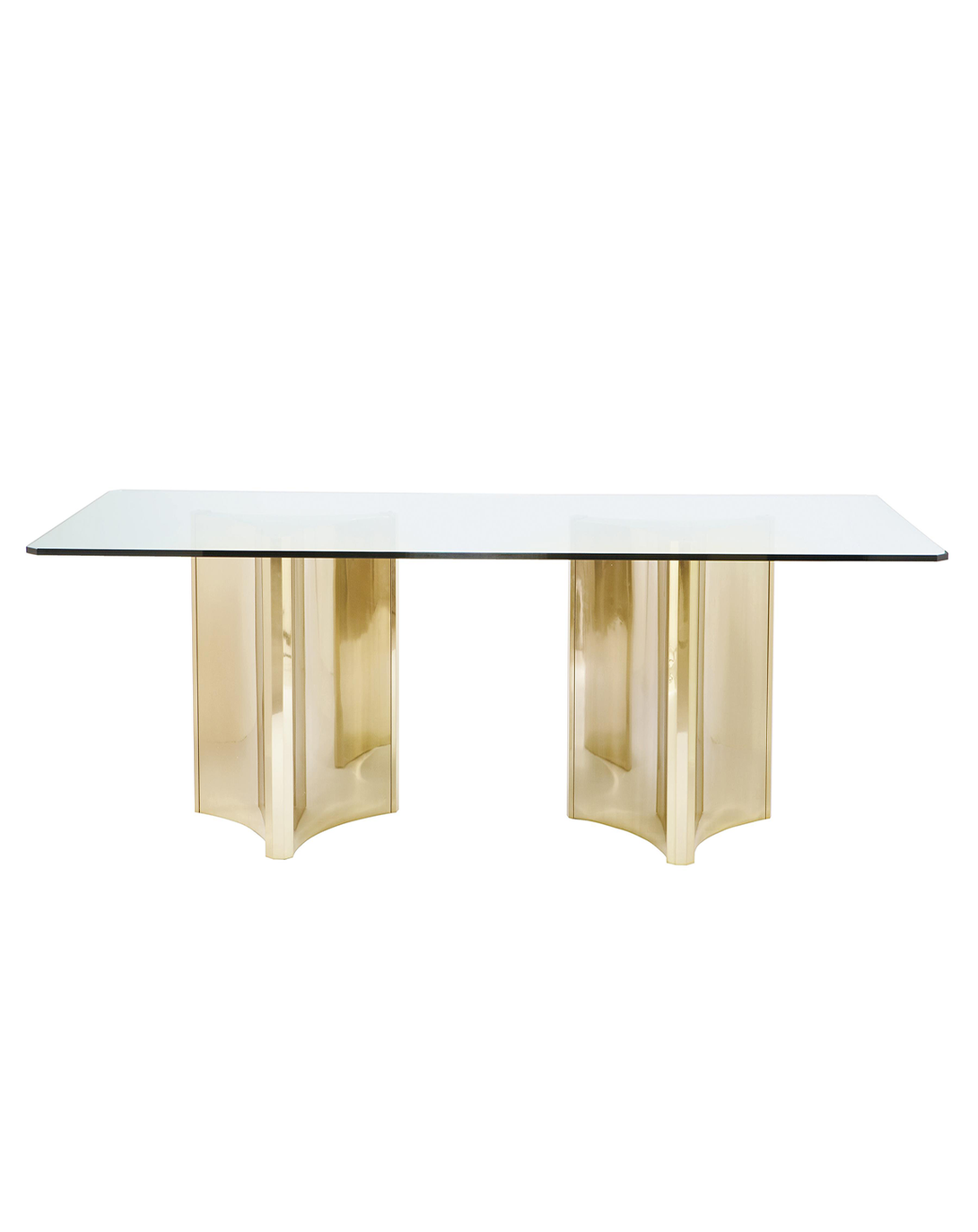 Felix Glass and Metal Dining Table - Angie India Furniture ANGIE HOMES