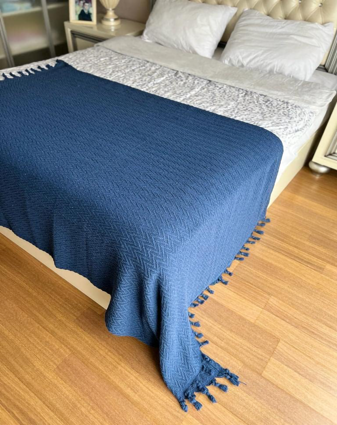 Fielder Beautiful Dark Grey Throw & Blanket ANGIE HOMES