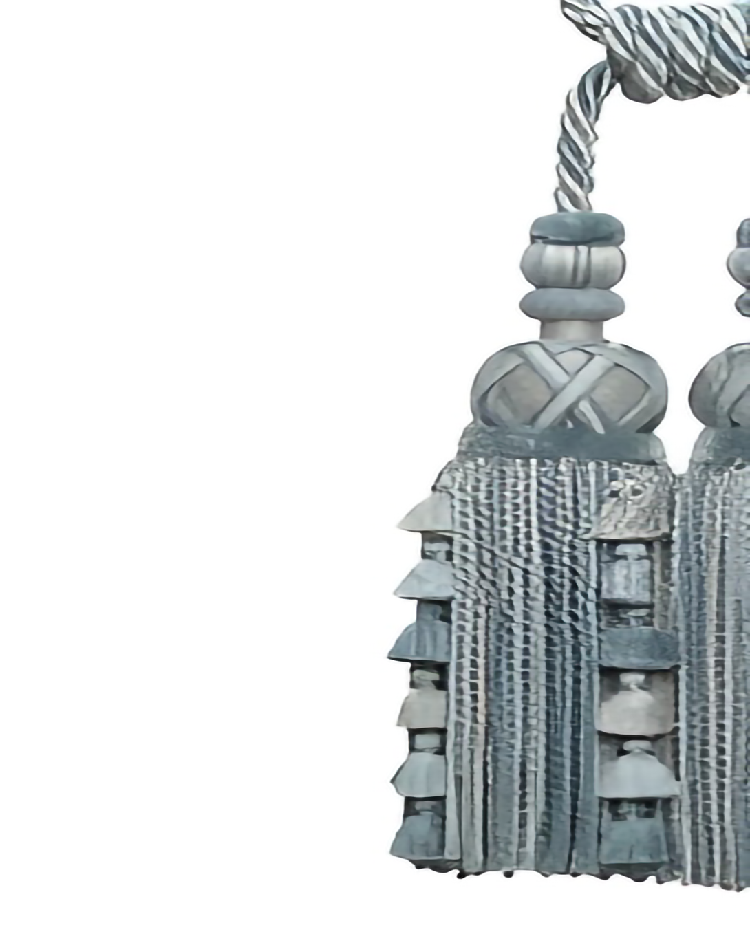 Floral Polyester Olive Drab Tie Backs