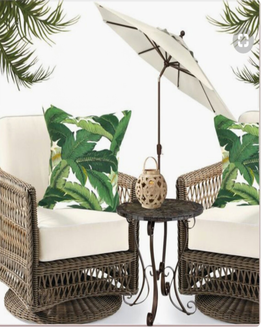 Foxtail Palm Lightweight Fabric ANGIE HOMES