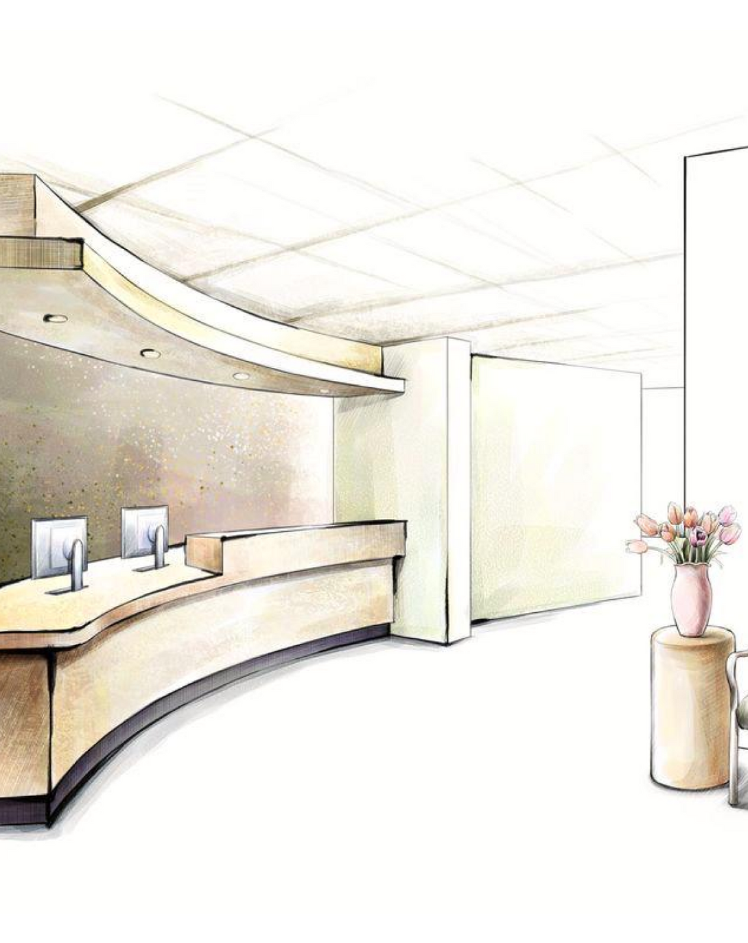 Office Reception Interior Solution By Anjie Kriplani Design ANGIE HOMES